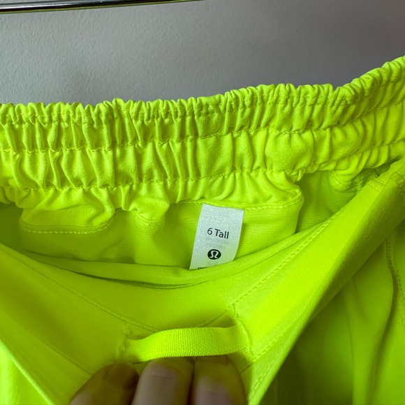 Lululemon Neon Yellow Running Shorts - Picture 3 of 4